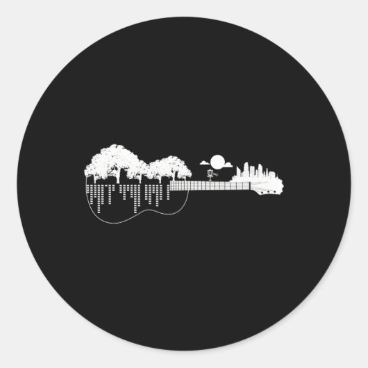ディスクゴルフディ飛んでいるスクディスクゴルフギター ラウンドシール (正面)