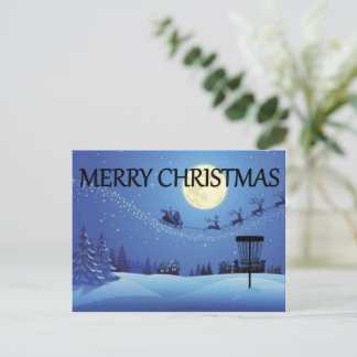 ディスクゴルフバスケットクリスマスカード インビテーションポストカード