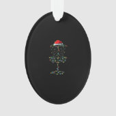 ディスクゴルフバスケットサンタディスクゴルフフリスビーゴルファー オーナメント (正面)