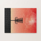 ディスクゴルフバスケットシルエット ジグソーパズル (横)