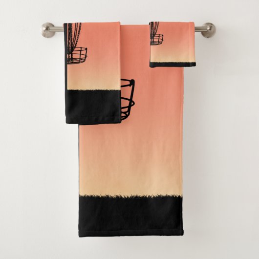 ディスクゴルフバスケットシルエット バスタオルセット (インサイチュ)