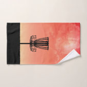 ディスクゴルフバスケットシルエット バスタオルセット (ハンドタオル)