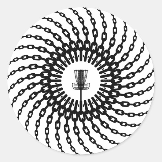 ディスクゴルフバスケットチェーン ラウンドシール (正面)