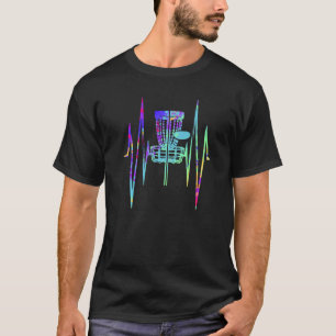 ディスクゴルフバスケットハートビートゴルファー男性女性 Tシャツ