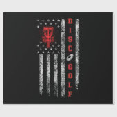 ディスクゴルフバスケットフラグデザインディスクゴルファーUSAフラグ ラッピングペーパー (フラット)