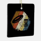 ディスクゴルフバスケットレトロ セラミックオーナメント (右)