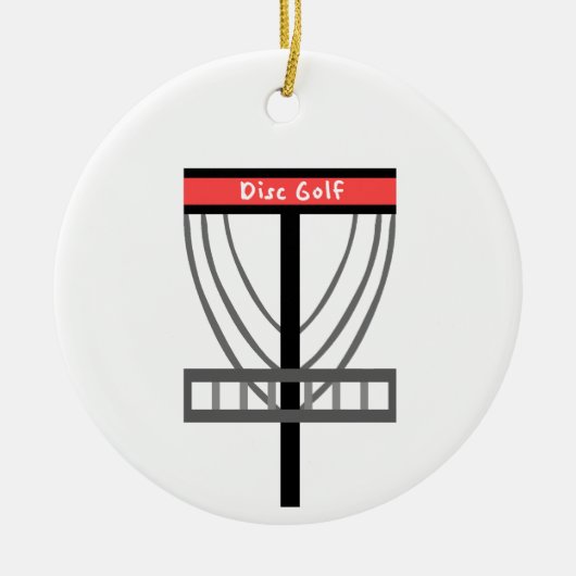 ディスクゴルフバスケット セラミックオーナメント (正面)