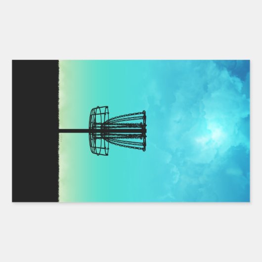 ディスクゴルフバスケット 長方形シール (正面)