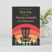 ディスクゴルフパルティーフリスビーゴルフ誕生日招待状 招待状 (スタンド正面)