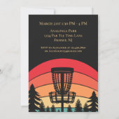 ディスクゴルフパルティーフリスビーゴルフ誕生日招待状 招待状 (裏面)