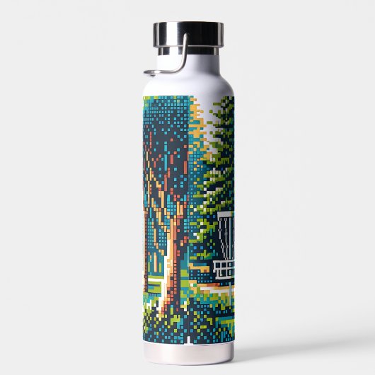 ディスクゴルフピクセルアート ウォーターボトル (右面)