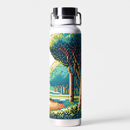 ディスクゴルフピクセルアート ウォーターボトル (背面)