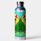 ディスクゴルフピクセルアート ウォーターボトル (左面)