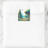 ディスクゴルフピクセルアート スクエアシール (バッグ)