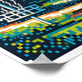 ディスクゴルフピクセルアート ポスター (角)