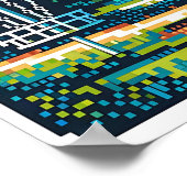 ディスクゴルフピクセルアート ポスター (角)