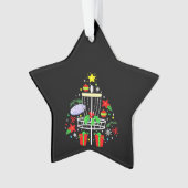 ディスクゴルフフリスビークリスマスオーナメントツリおもしろいー オーナメント (正面)