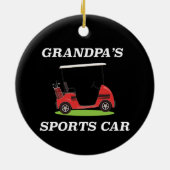 ディスクゴルフフリスビークリスマスオーナメントツリおもしろいー セラミックオーナメント (裏面)