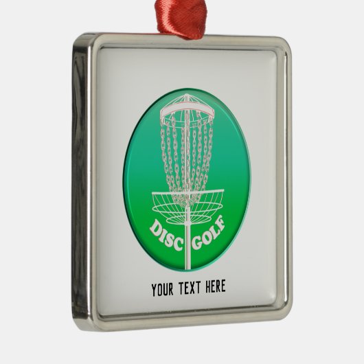 ディスクゴルフフリスビーケージ メタルオーナメント (右)