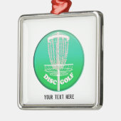 ディスクゴルフフリスビーケージ メタルオーナメント (左)