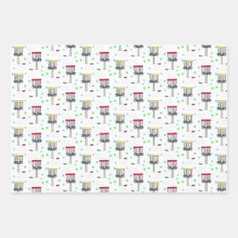 ディスクゴルフブラック、ライムグリーン及びホワイト誕生日 ラッピングペーパーシート