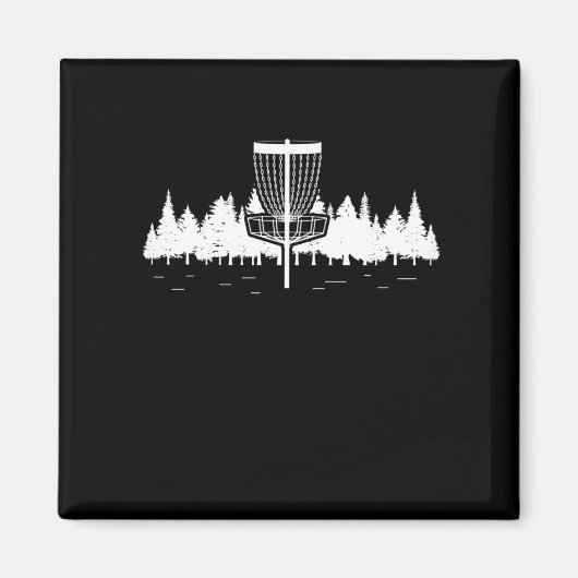 ディスクゴルフプレーヤー森林スポーツフリスビーディスクゴルフ マグネット (正面)