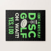 ディスクゴルフプレーヤー |私は常にディスクゴ遊フではない ジグソーパズル (横)