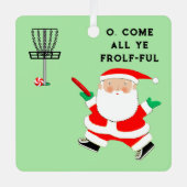 ディスクゴルフホリデーギフト メタルオーナメント (正面)