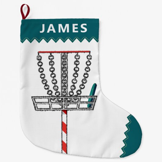 ディスクゴルフホリデーギフト ラージクリスマスストッキング (正面)