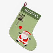 ディスクゴルフホリデーギフト ラージクリスマスストッキング (正面 (吊り時))