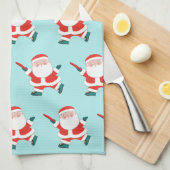 ディスクゴルフホリデーデコール キッチンタオル (四つ折り)