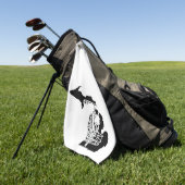 ディスクゴルフミシガン – あなたのディスゴルフバッグのためのタオル ゴルフタオル (グリーン)