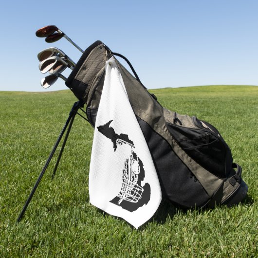 ディスクゴルフミシガン – あなたのディスゴルフバッグのためのタオル ゴルフタオル (グリーン)