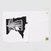 ディスクゴルフミネソタ – ディスコゴルフのバッグ。 ゴルフタオル (横)