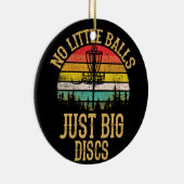 ディスクゴルフレトロいいえリトルボールディスクゴルフギフト セラミックオーナメント (右)