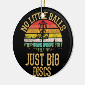 ディスクゴルフレトロいいえリトルボールディスクゴルフギフト セラミックオーナメント (左)