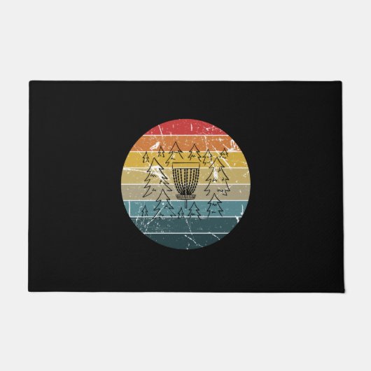 ディスクゴルフレトロヴィンテージ ドアマット (正面)