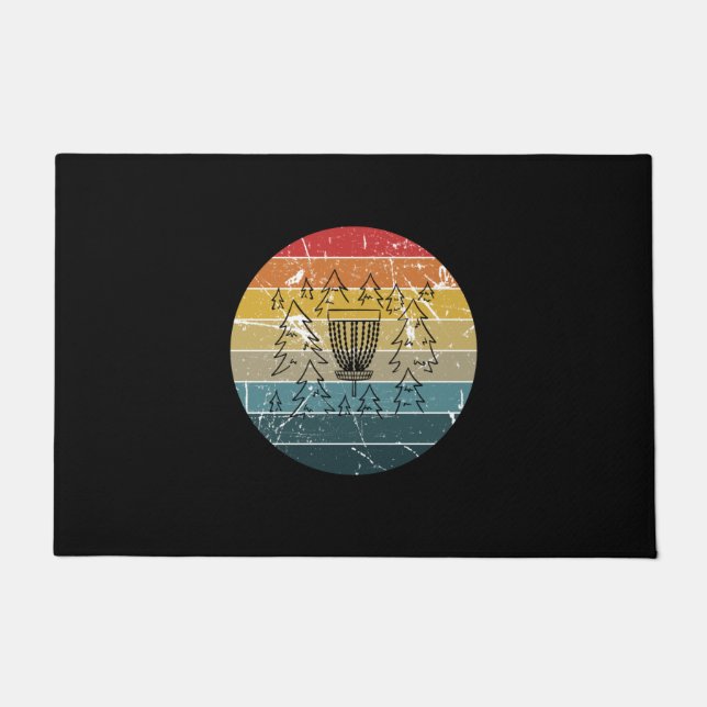 ディスクゴルフレトロヴィンテージ ドアマット (正面)