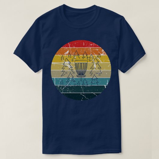 ディスクゴルフレトロヴィンテージ Tシャツ (デザイン正面)