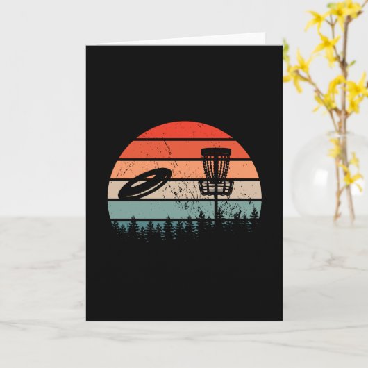 ディスクゴルフレトロ カード (黄色い花)