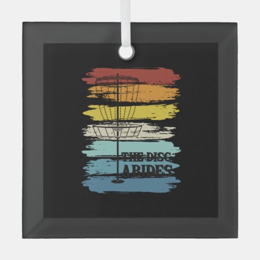 ディスクゴルフレトロ ガラスオーナメント (正面)