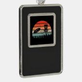 ディスクゴルフレトロ シルバープレートフレームオーナメント (右)