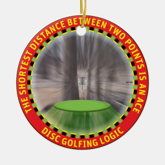 ディスクゴルフロジック#1 セラミックオーナメント (正面)