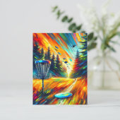 ディスクゴルフ保テーマのTouch ポストカード (スタンド正面)