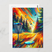 ディスクゴルフ保テーマのTouch ポストカード (正面/裏面)