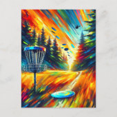 ディスクゴルフ保テーマのTouch ポストカード (正面)