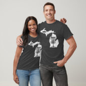 ディスクゴルフ好きクールミシガンマップディスクゴルフギフト Tシャツ (ユニセックス)