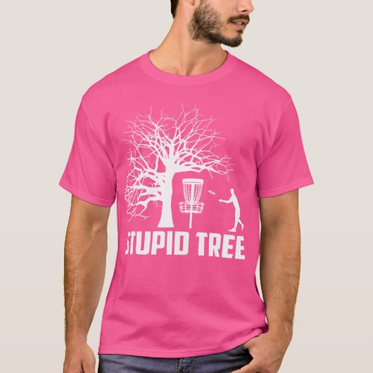 ディスクゴルフ愚かな木のディスクゴルフ Tシャツ (正面)
