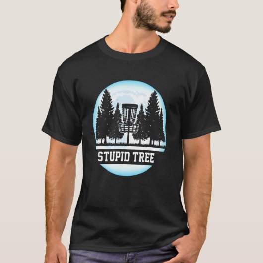ディスクゴルフ愚かな木のディスクゴルフ Tシャツ (正面)