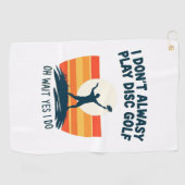 ディスクゴルフ愛好家Tシャツデザイン ゴルフタオル (横)